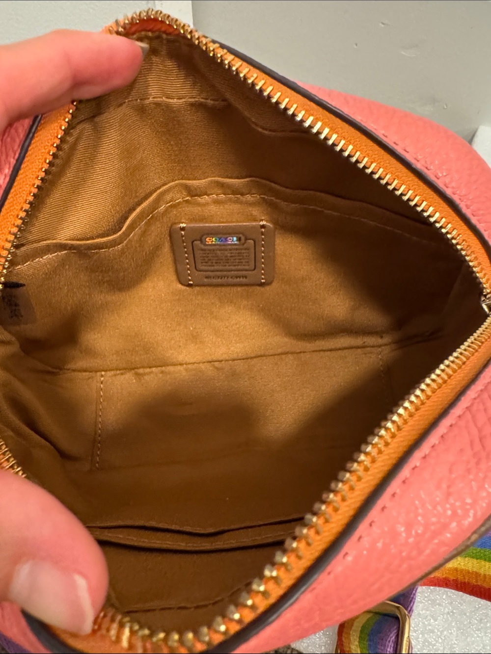 Coach Jamie pride rainbow camera crossbody bag purse - Picture 8 of 10